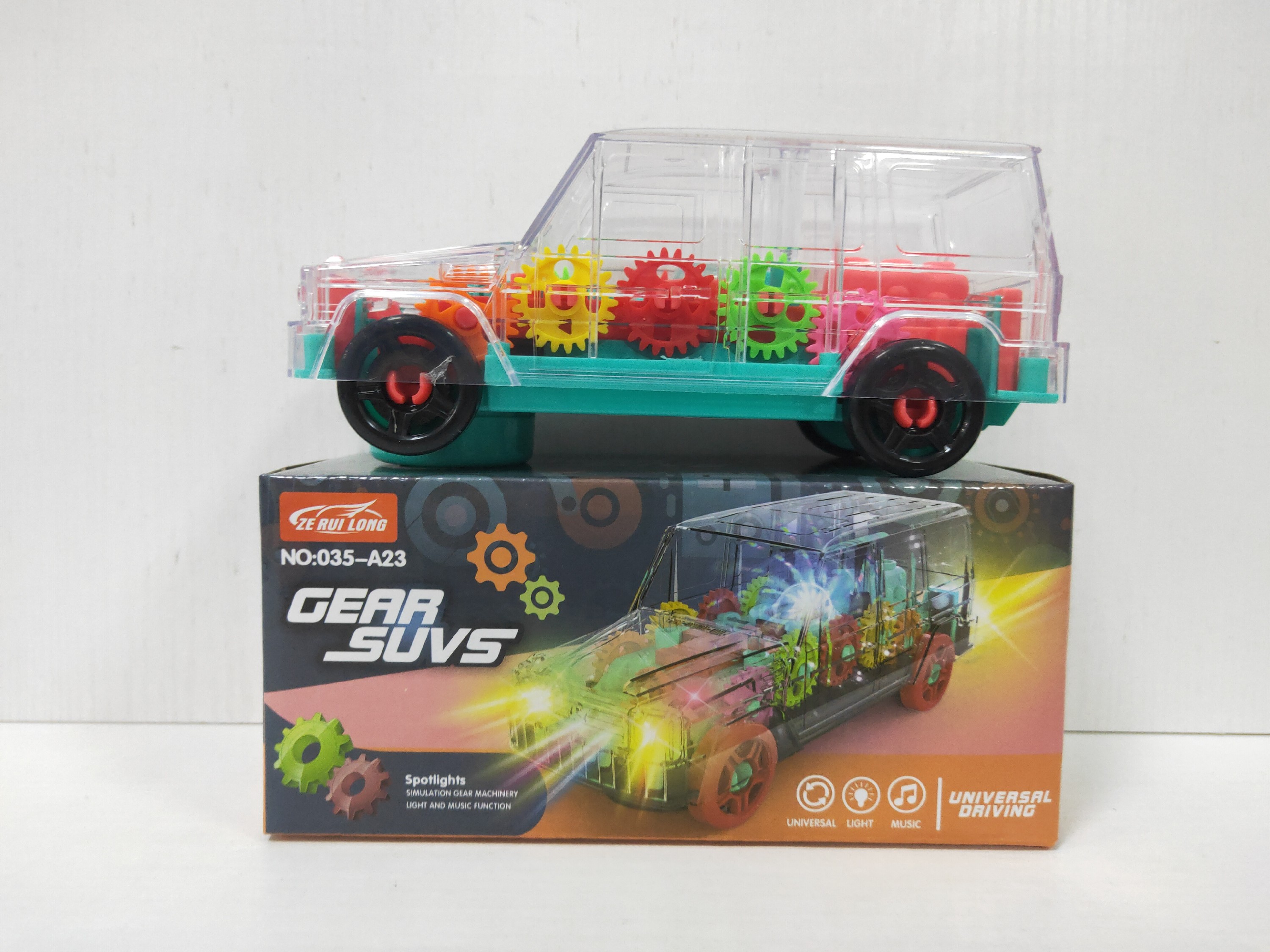 Gear SUVS Transparent gear light off-road vehicle (English color box)