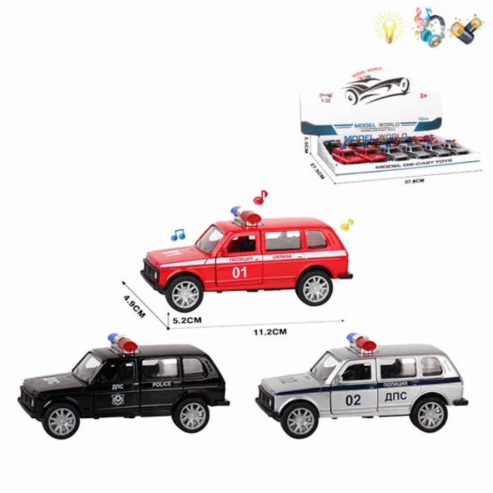 Simulation alloy car pull back to open the door 1:32 painting children’s toy F1132-4M