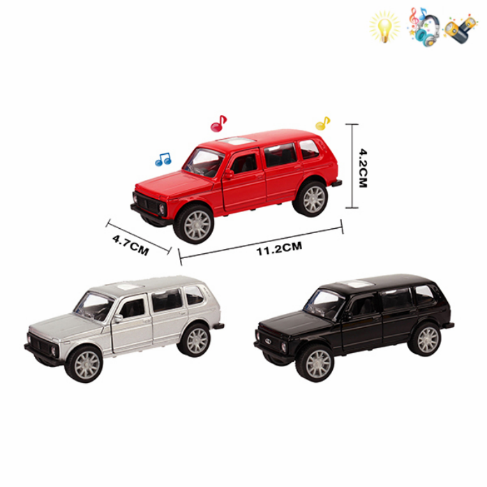 Simulation alloy car with light music pull back to open the door 1:32 spray paint children’s toy F1132-2M