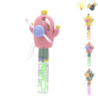 12pcs Cactus Bubble Stick Lighting Pack Electric Children’s Bubble Water