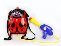 Children’s Seven Star Ladybug Backpack Water Gun Toy Pull-out Beach Playing Water Spray Gun 1010c