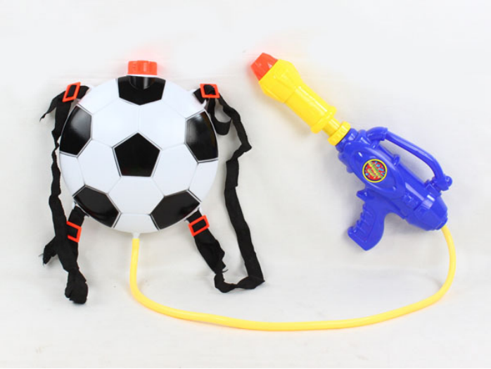 Children’s football backpack water gun toy pull-out beach water spray gun 1010Q