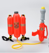 Children’s firefighting backpack water gun toy pull-out beach water spray gun 1010-13