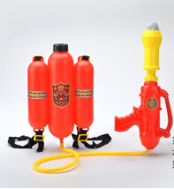 Children’s firefighting backpack water gun toy pull-out beach water spray gun 1010-13