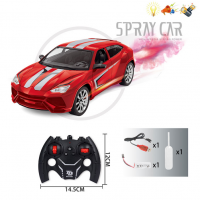 Simulation plastic car shell car spray Lamborghini SUV car with USB cable remote control 1:12 4-way light and sound main body includes electricity remote control does not include electricity children’s remote control car toys