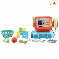 Cash register set English packaging simulation children’s toys desktop lighting music calculation cash register LT8802-5C