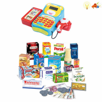 Cash register set English packaging simulation children’s toys desktop lighting music calculation cash register LT8802-2AD