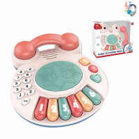 Early education telephone drum electric music English IC baby toys 668-180