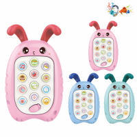 Rabbit phone button type cartoon music English packaging baby toys 668-138