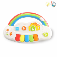 Rainbow piano cartoon light music English packaging children’s toys