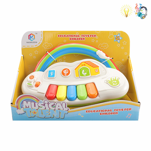 Rainbow piano cartoon light music English packaging children’s toys