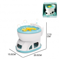 Toilet Bubble Machine Children’s Bubble Water Electric Lighting Music English Packaging Children’s Toys