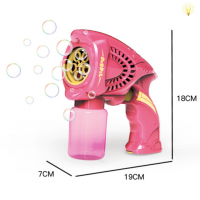 Five-hole Bubble Machine Children’s Bubble Water Electric Lighting Music English Packaging Children’s Toys