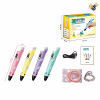 Low temperature 3D printing pen set with USB, battery pack, children’s toys in Russian packaging