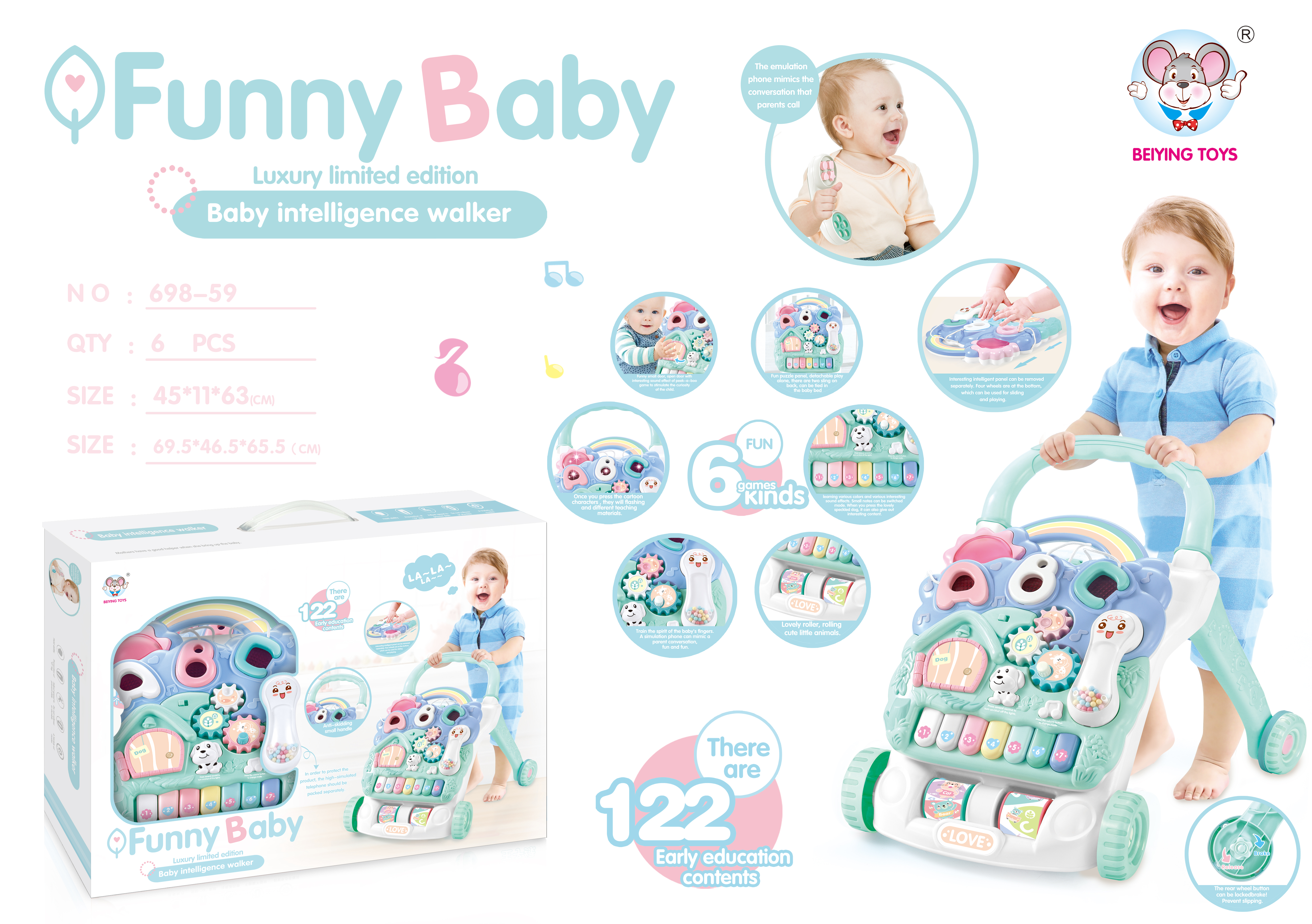 electronic piano walker funny baby intelligence walker