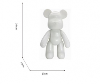 DIY large 34CM white embryo bear*1 (without assembly, without packaging) OPP