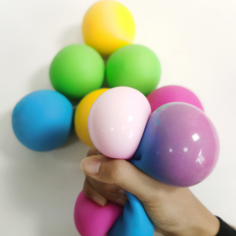 Color-changing flour decompression venting ball extrusion EVA filling ball kneading · soft rubber rainbow ball decompression 10 CM