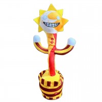 Playtime Game Clown Plush Toy Huggy Wuggy Singing Music Clown Sun Moon Doll Playtime Stuffed Cactus Dancing USB Charging