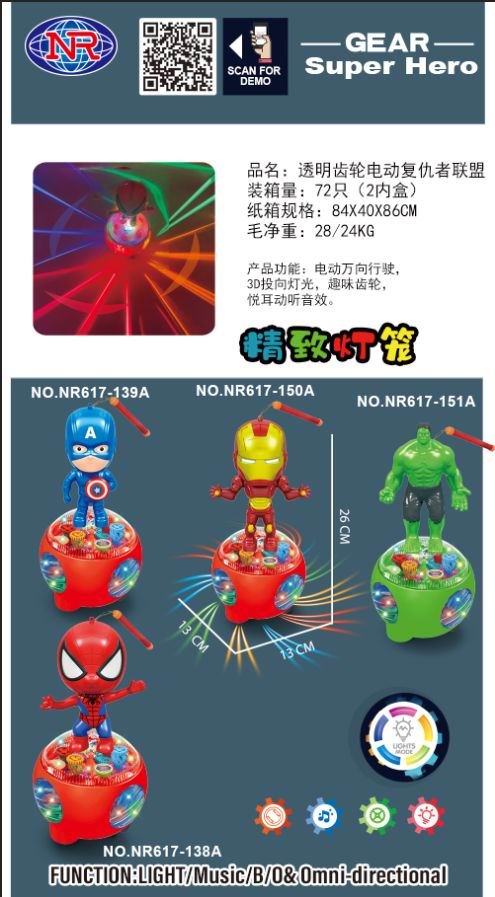 Transparent Gear Electric Avengers 4