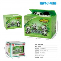 money stealing panda bank box mischief saving box