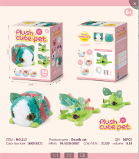 DIY Plush Pet Doll Boboblx Baby models – doodle cat color box 113-1