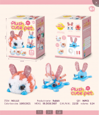 DIY Plush Pet Doll Boboblx Baby models – Haruko Rabbit color box 11202-3