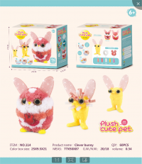 DIY Plush Pet Doll Boboblx Cute pet – smart rabbit color box 114-4