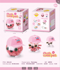 DIY Plush Pet Doll Boboblx Hat – Pink Baby color box 115-1