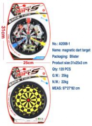 8-inch double blister double-sided magnetic target with gold car boy children’s toys English packaging