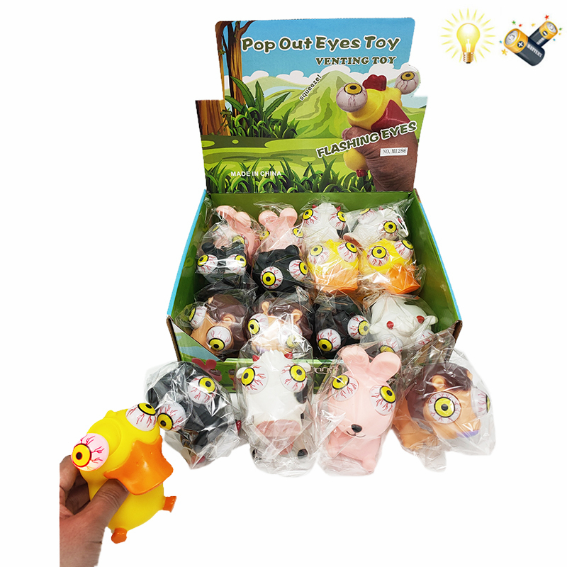 Various styles of big-eyed animals Decompressing children’s toys Lighting Packing electricity English packaging