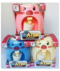 Q cute pig water dispenser (without water bottle) children’s mini water dispenser children’s toys English packaging