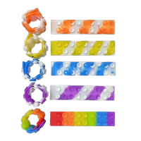 18cm silicone double-sided suction cup decompression strip children’s toys English packaging