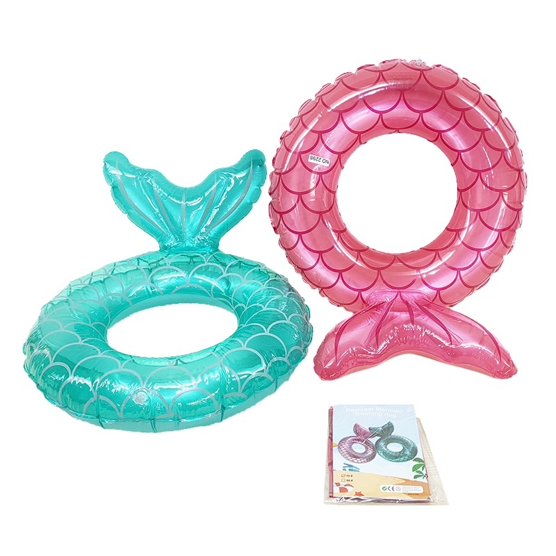 Summer seaside swimming inflatable 70cm mermaid swimming ring children’s toys English packaging