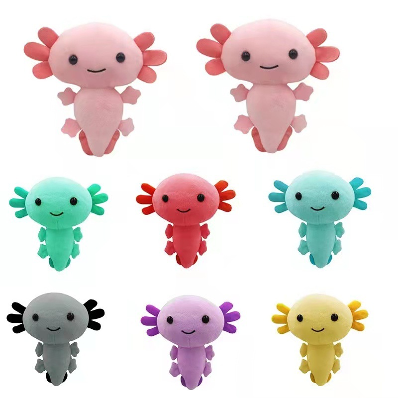 Salamander doll plush toy Axolotl hexagonal dinosaur children’s toy English packaging